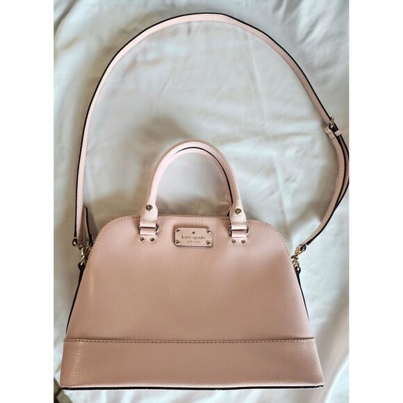 Kate Spade Wellesley Rachelle Satchel Bag Ballet Slipper Pink Leather Handbag - Picture 3 of 16